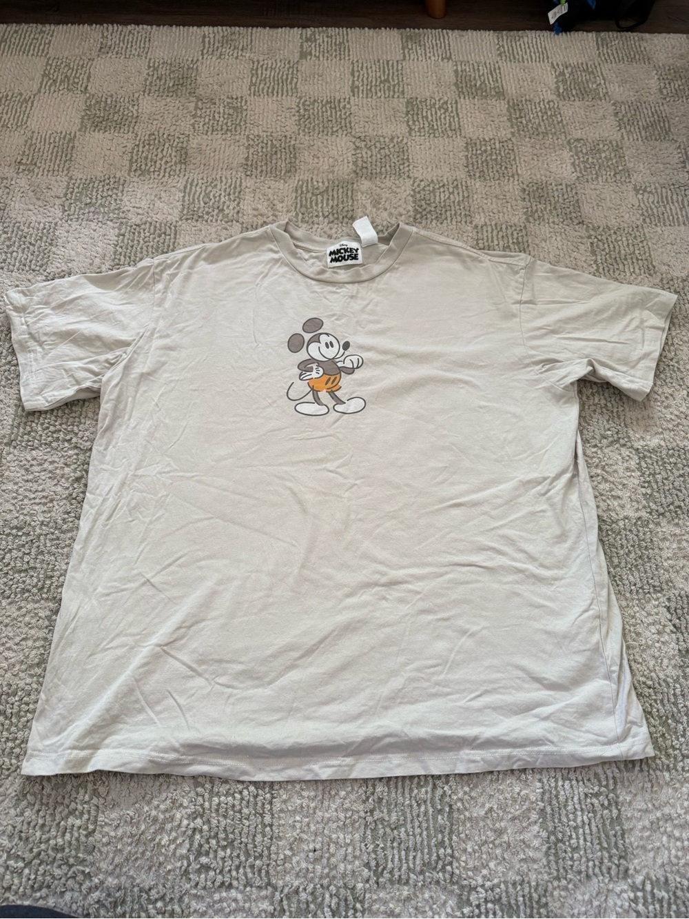 Disney Beige Short Sleeve Mickey Mouse Tee